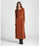 Vestido comprido com cinto