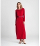 Vestido comprido com cinto
