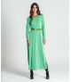 Vestido comprido com cinto