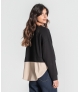 Camisola com combinação de camisa