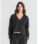 Sweater decote em V com bolso
