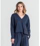 Sweater decote em V com bolso
