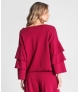 Sweater com folhos nas mangas