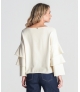 Sweater com folhos nas mangas