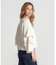 Sweater com folhos nas mangas