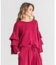 Sweater com folhos nas mangas