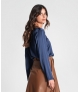 Blusa decote em v manga comprida