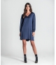 Vestido decote em v curto
