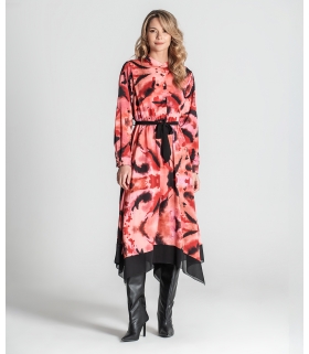 Vestido padrão com cinto