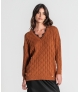 Camisola perfurada sem renda