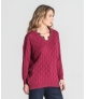 Camisola perfurada sem renda