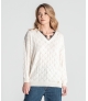 Camisola perfurada sem renda