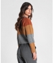 Camisola riscas com bordado