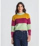 Camisola riscas com bordado
