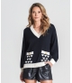 Camisola corações nos bolsos