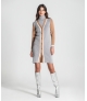 Vestido com contraste