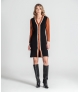 Vestido com contraste