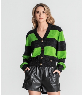 Casaco com brilho fio Lurex