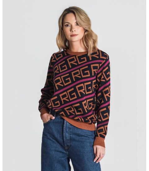 Camisola jacquard lettering