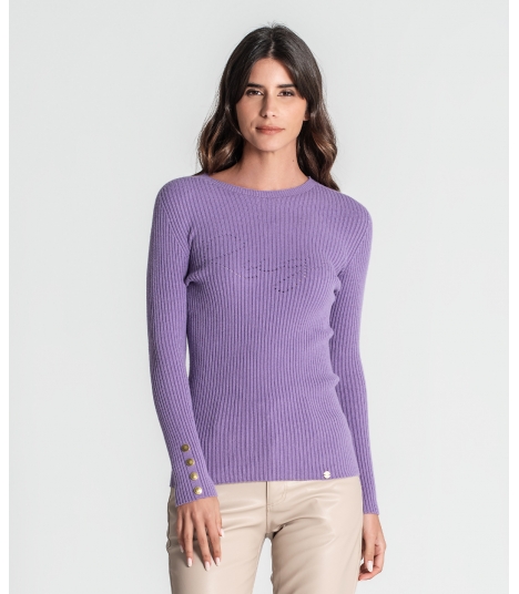 Camisola com perfurado Ruga