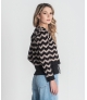 Casaco zigzag com brilho