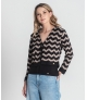 Casaco zigzag com brilho