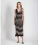 Vestido zigzag com brilho