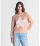 Camisola perfurada com estrela