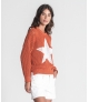 Camisola perfurada com estrela