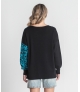 Camisola animal print com risca lantejoulas