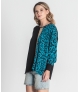 Camisola animal print com risca lantejoulas