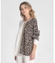 Camisola animal print com risca lantejoulas