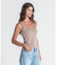 Top R em metal dourado
