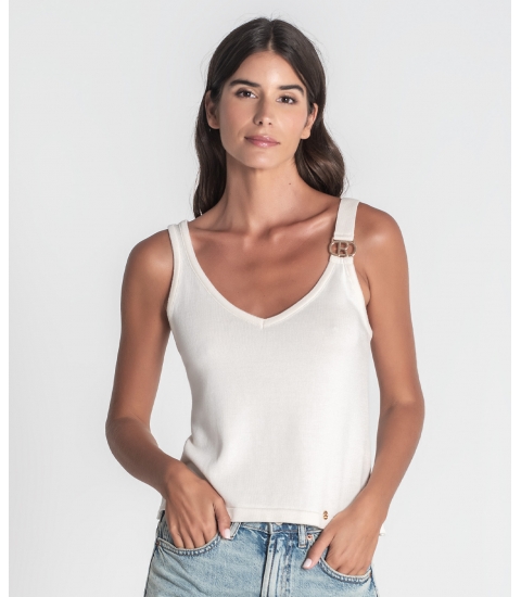 Top R em metal dourado