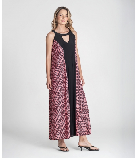 Vestido com contraste padrão R
