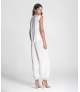 Blusa decote em v acetinada