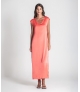 Vestido decote em v acetinado