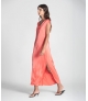 Vestido decote em v acetinado