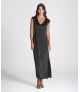 Vestido decote em v acetinado