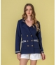 Blazer com botões dourados