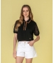 Camisola com mangas em renda