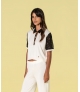 Camisola com mangas em renda