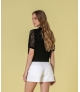 Camisola com mangas em renda