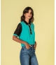 Camisola com mangas em renda