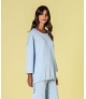 Camisola coração pointelle nas costas
