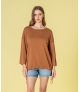 Camisola coração pointelle nas costas