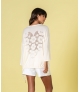 Camisola coração pointelle nas costas