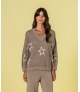 Camisola perfurada estrelas