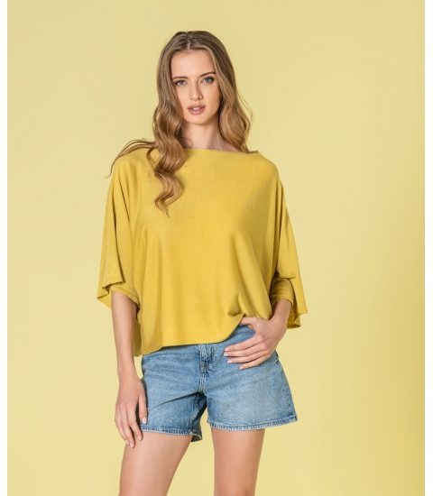 Camisola oversize decote redondo