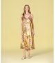 Vestido com estampado tropical